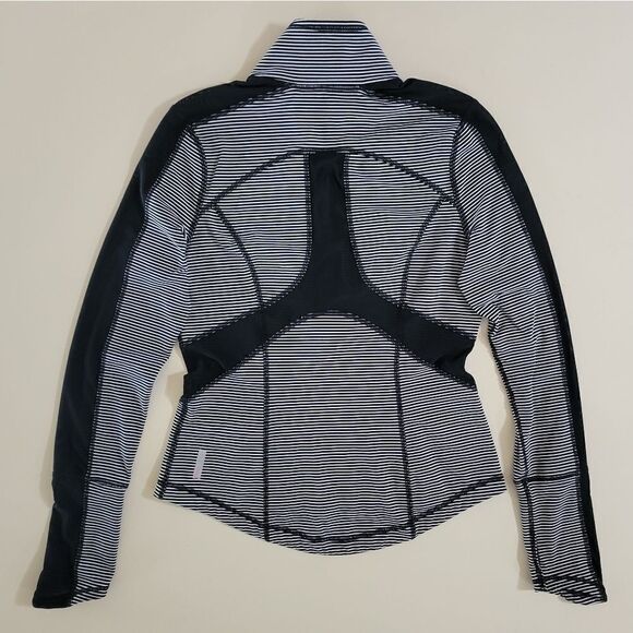 Zella Women's Black Stripe Full Zip Jacket Mesh Inserts - Picture 14 of 14